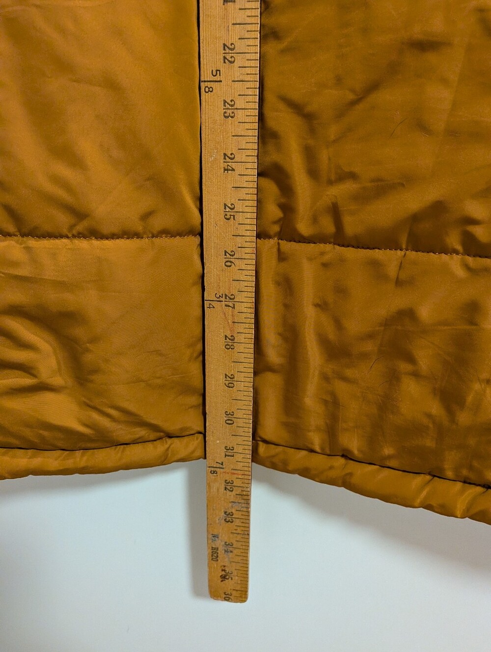 Women’s Hooded Puffer Vest - Mustard - Picture 7 of 7